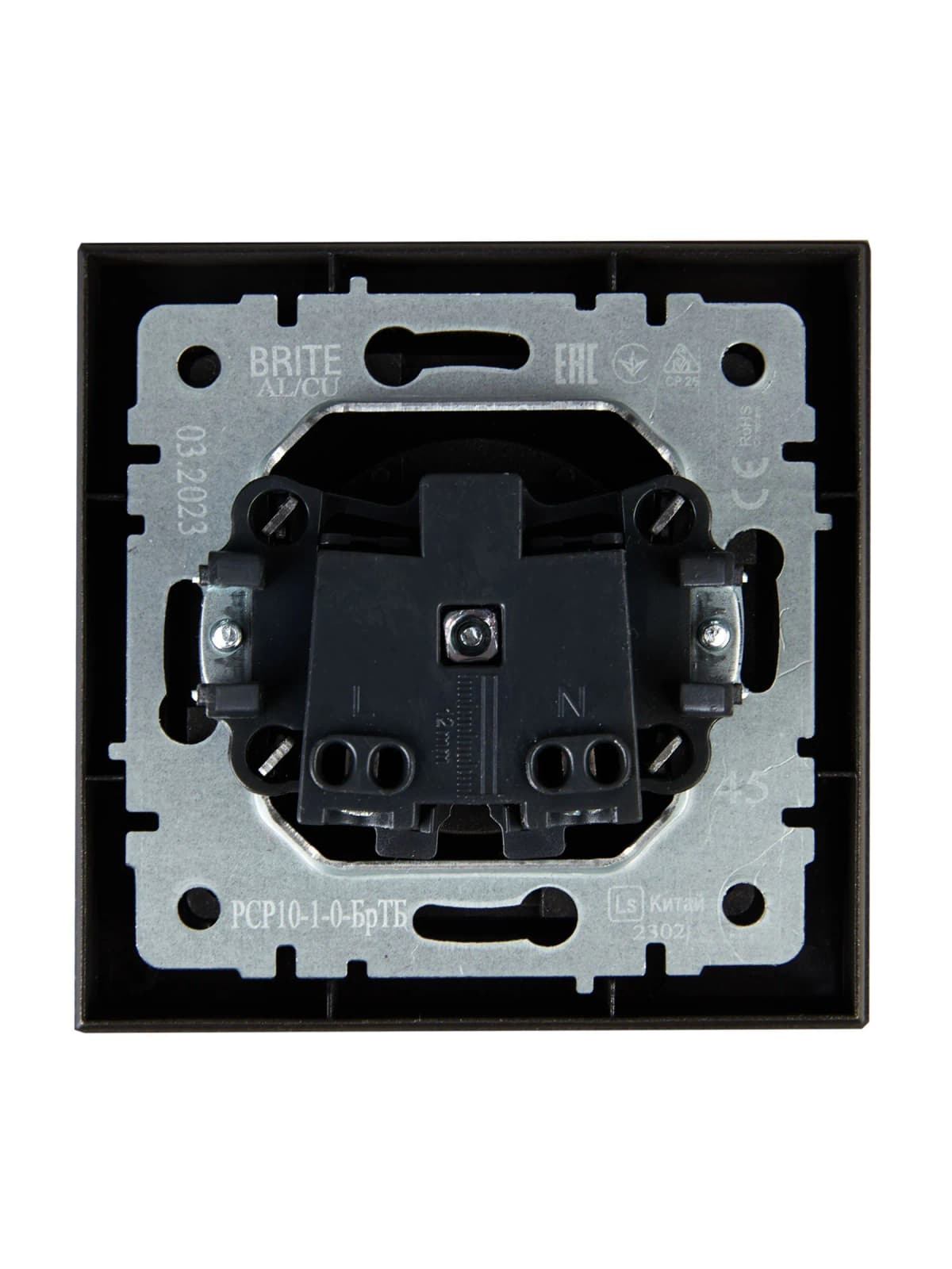 Розетка без заземления IEK BRITE BR-R10-10-K45-F (бронза), фото 3