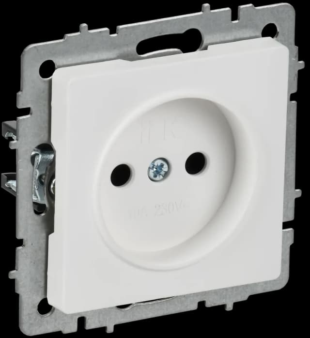 Розетка без заземления IEK BRITE BR-R10-10-K91 (белый арктический)