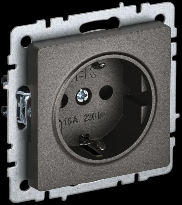 Розетка с заземлением IEK BRITE BR-R11-16-K45 (бронза)