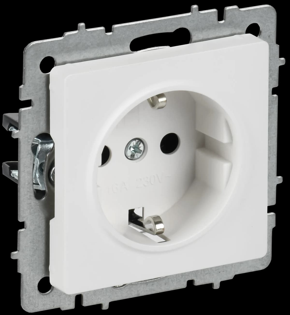 Розетка без заземления IEK BRITE BR-R11-16-K91 (белый арктический)