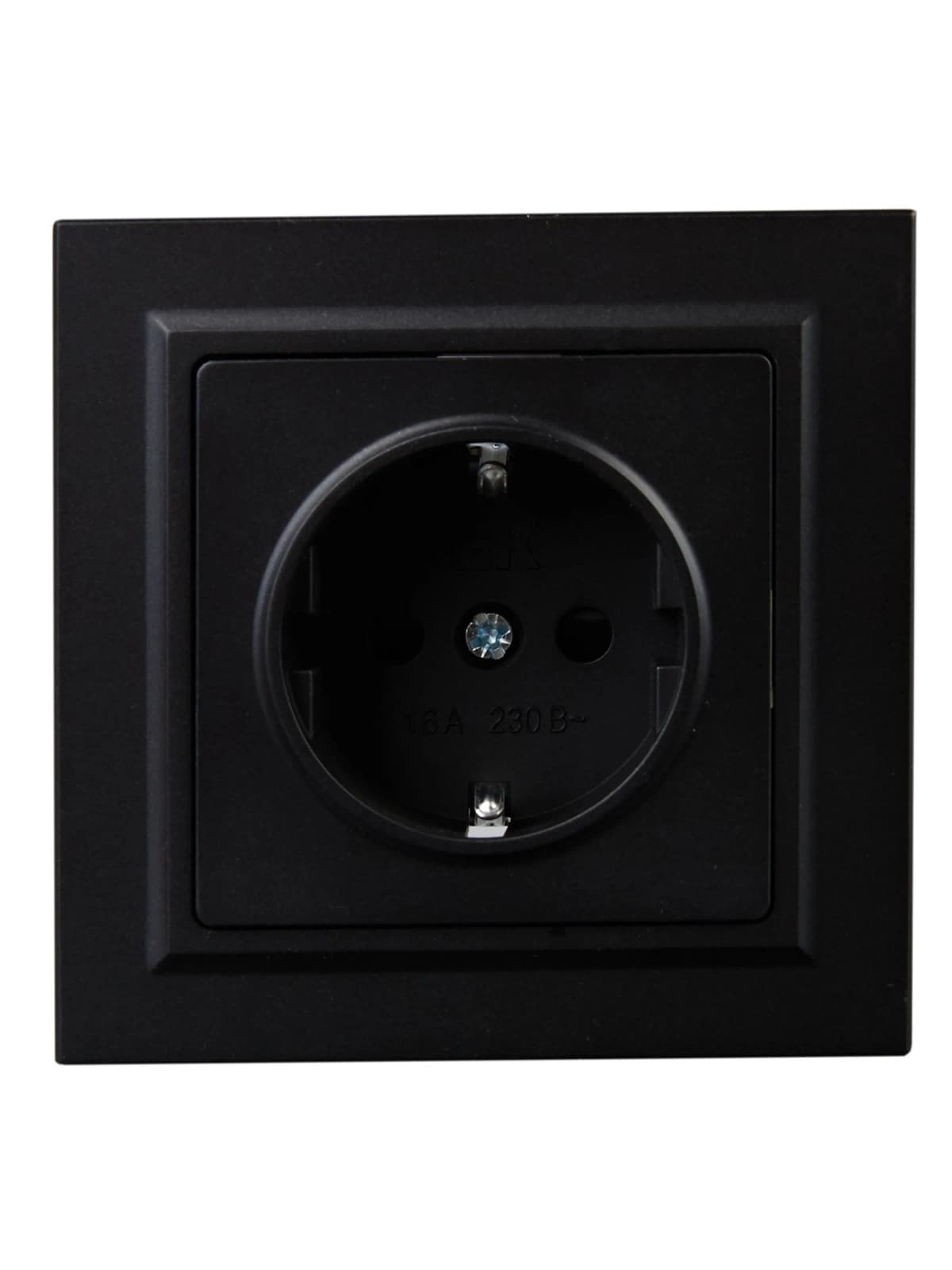 Розетка с заземлением и защитными шторками IEK BRITE BR-R14-16-K02-F (черный), фото 4