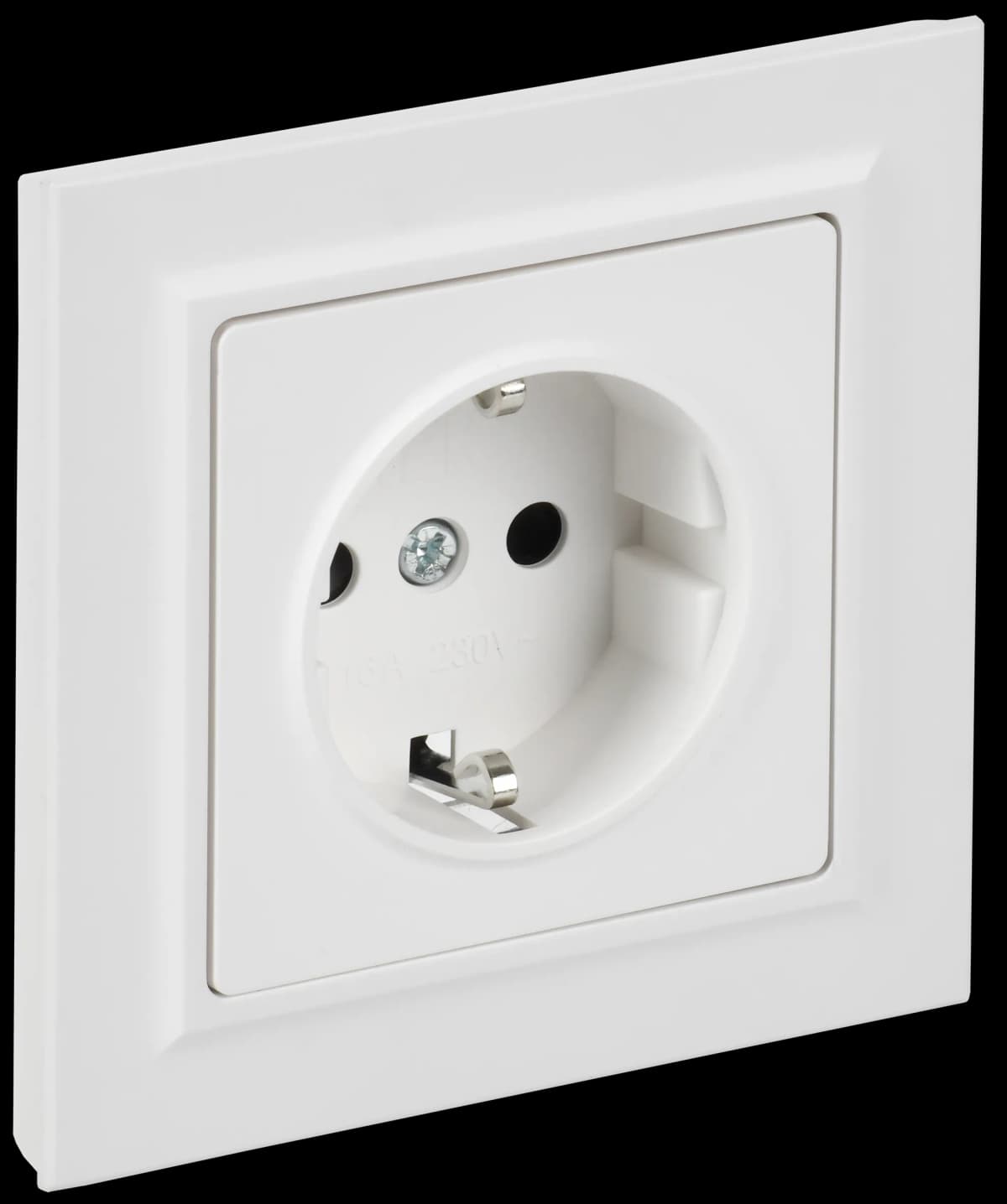 Розетка без заземления с защитными шторками IEK BRITE BR-R14-16-K91-F (белый арктический)