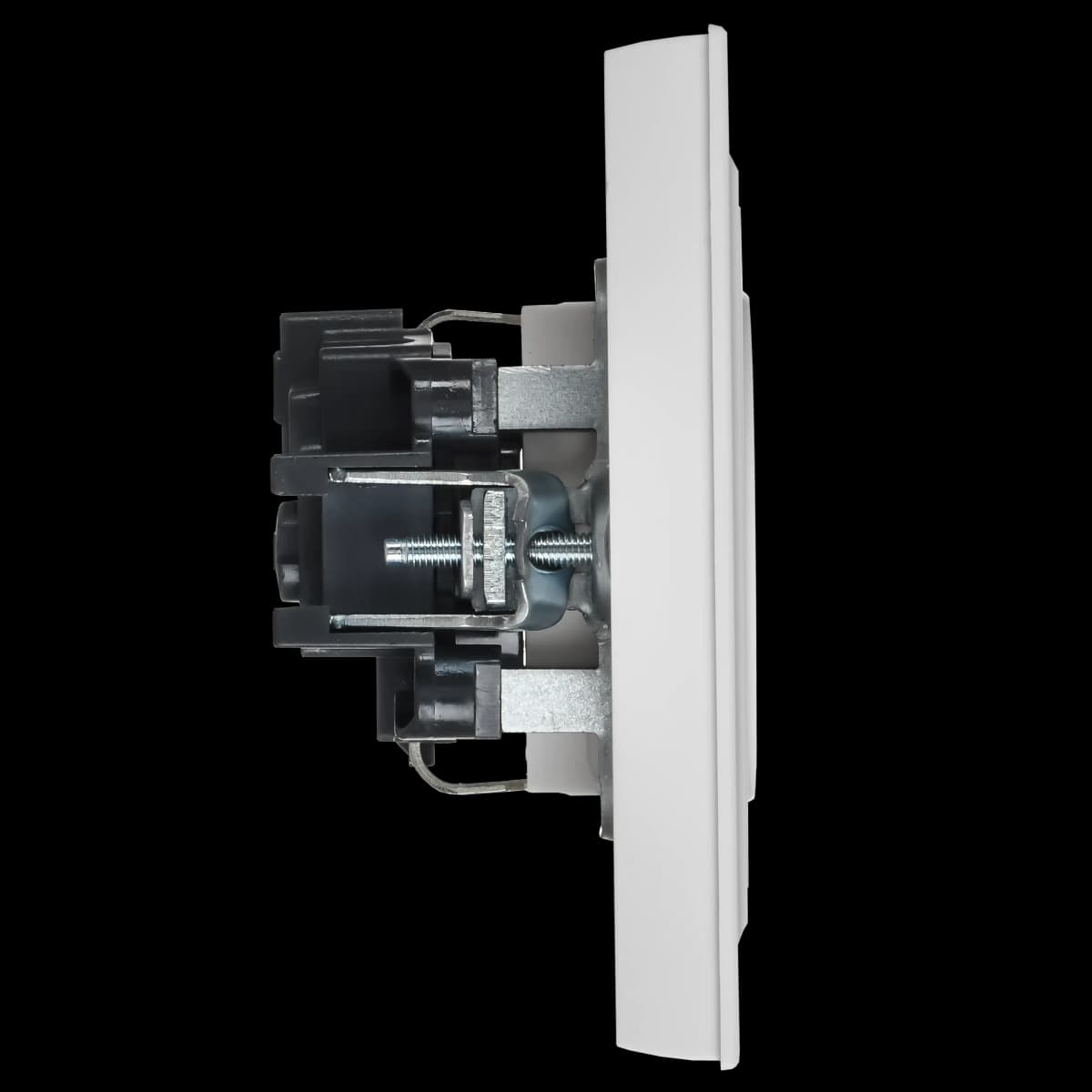 Розетка без заземления с защитными шторками IEK BRITE BR-R14-16-K91-F (белый арктический), фото 3