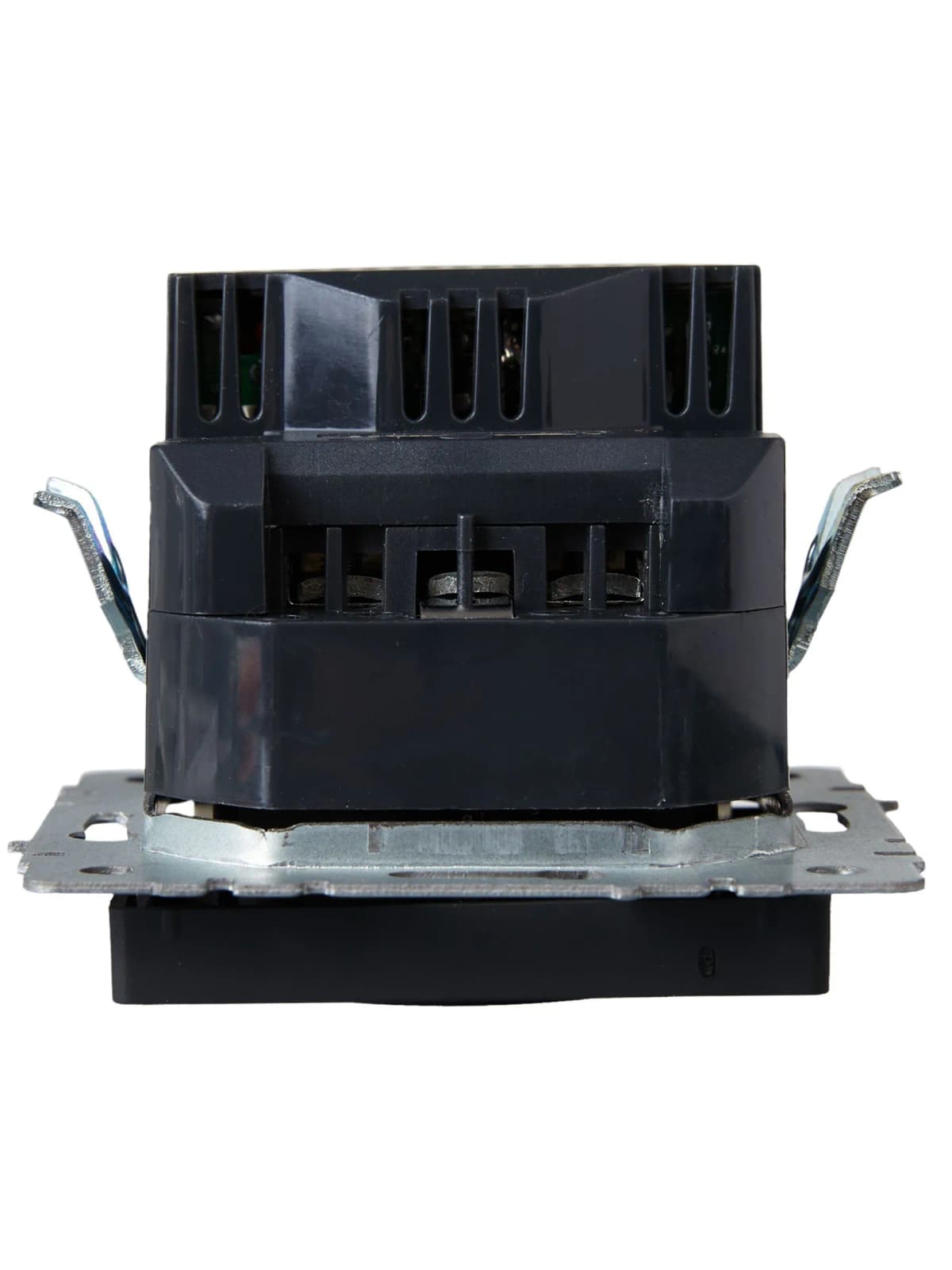 Розетка USB с заземлением и защитными шторками IEK BRITE BR-R14-16-U22-018-K02 (черный), фото 2