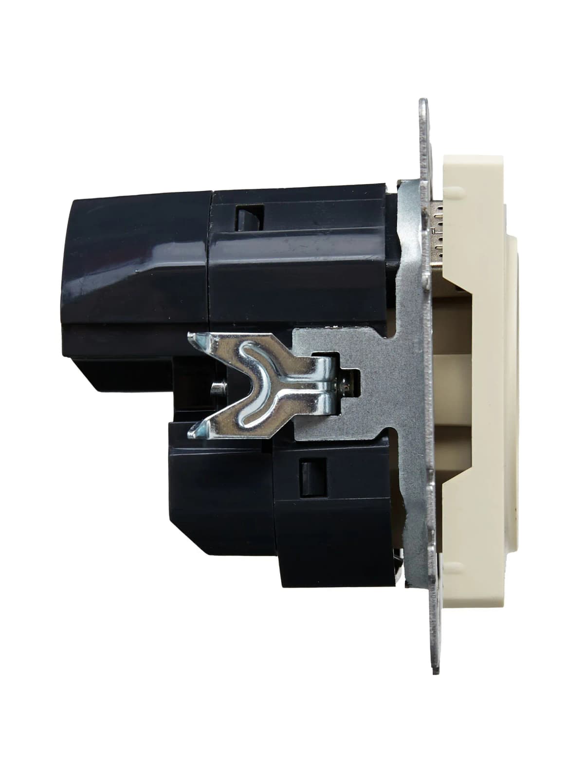 Розетка USB с заземлением и защитными шторками IEK BRITE BR-R14-16-U22-018-K10 (бежевый), фото 3