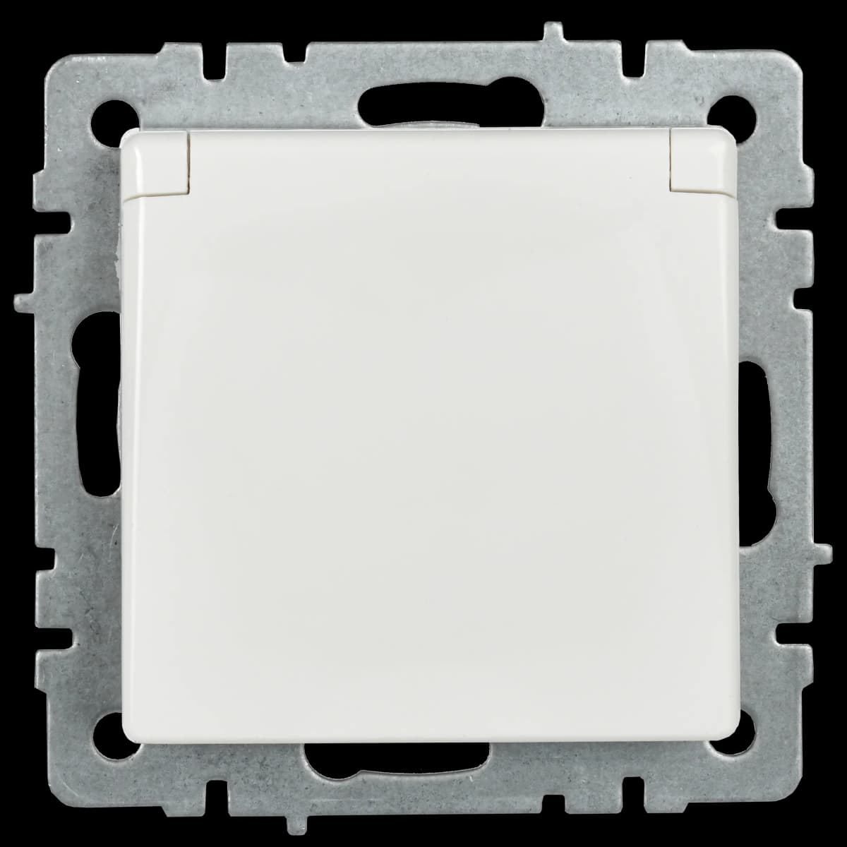 Розетка с заземлением, защитными шторками и крышкой IEK BRITE BR-R16-16-44-K01 (белый), фото 4