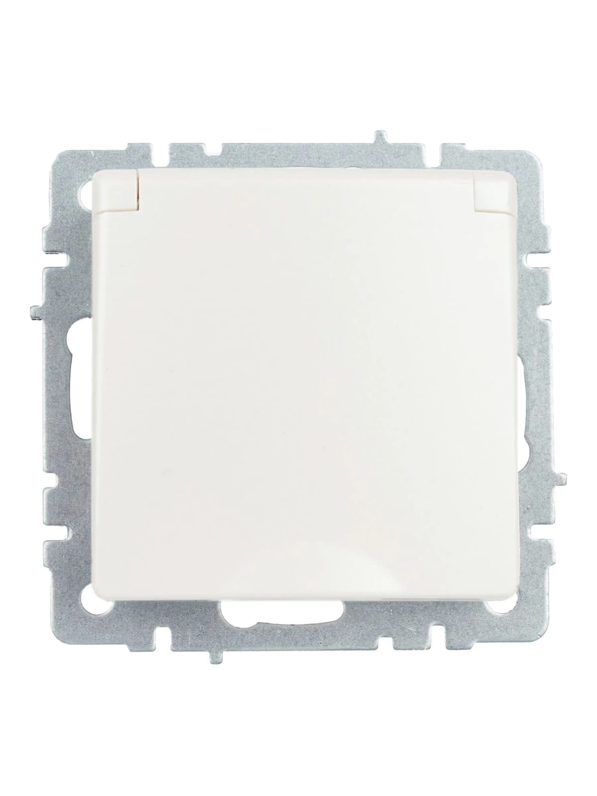 Розетка с заземлением, защитными шторками и крышкой IEK BRITE BR-R16-16-44-K36 (жемчужный), фото 4