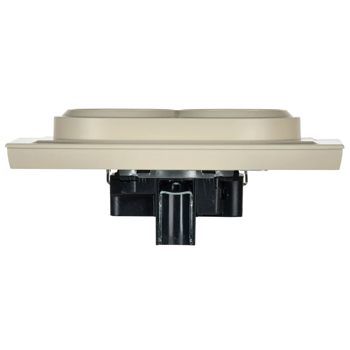 Розетка двойная с заземлением и рамкой IEK BRITE BR-R21-16-K10-F (бежевый), фото 3