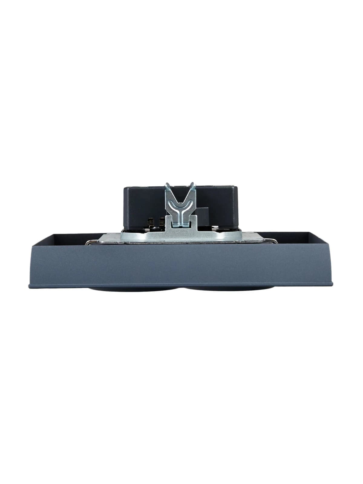 Розетка двойная с заземлением, защитными шторками и рамкой IEK BRITE BR-R24-16-K35-F (маренго), фото 2
