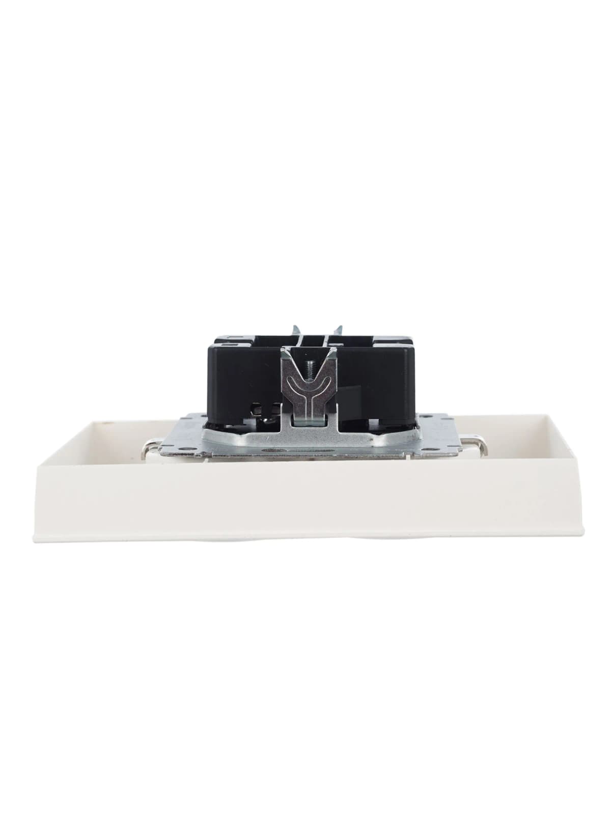Розетка двойная с заземлением, защитными шторками и рамкой IEK BRITE BR-R24-16-K36-F (жемчужный), фото 2