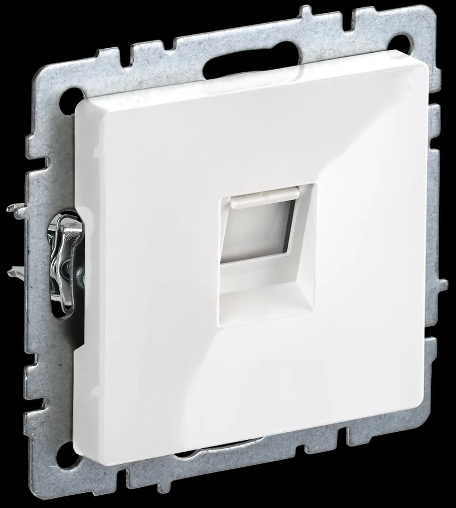 Розетка телефонная IEK BRITE BR-T10-K01 (белый)