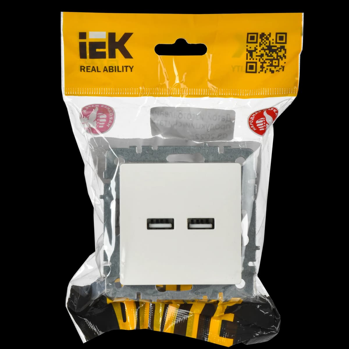 Розетка USB IEK BRITE BR-U21-D31-K01 (белый), фото 3