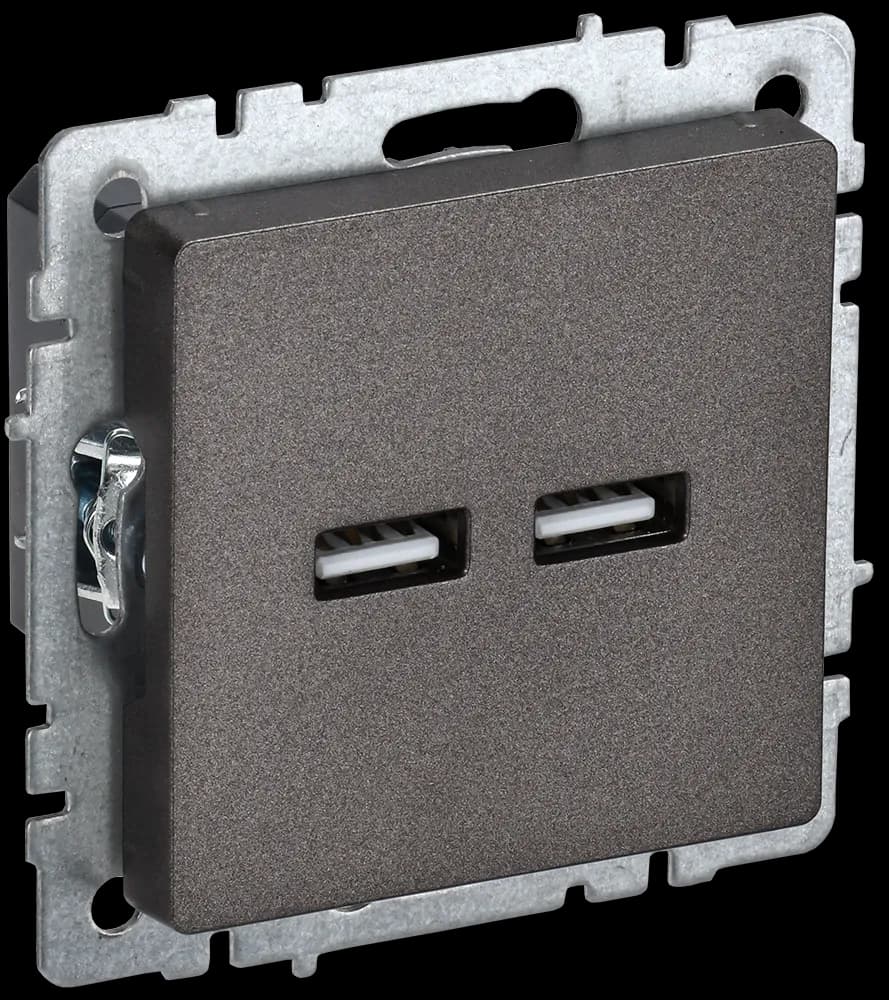 Розетка USB IEK BRITE BR-U21-D31-K45 (бронза)