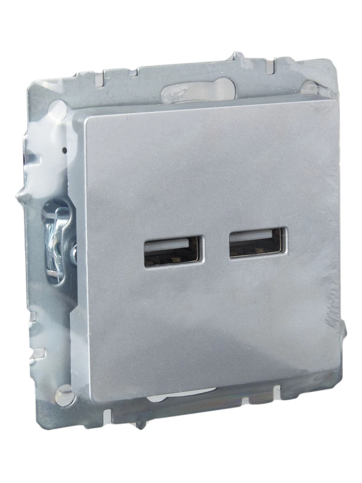 Розетка USB IEK BRITE BR-U21-D31-K47 (алюминий), фото 4