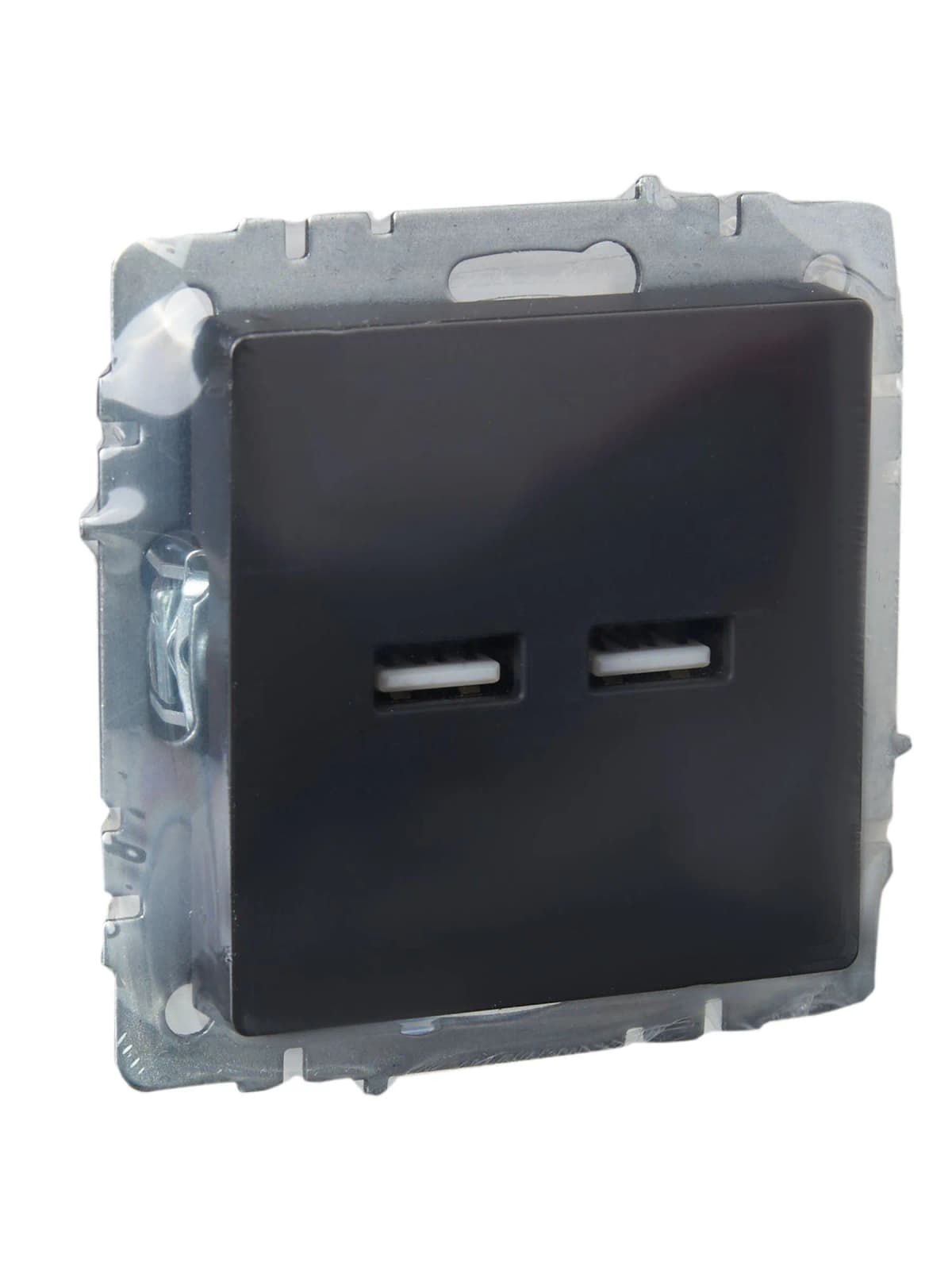 Розетка USB IEK BRITE BR-U21-D31-K53 (графит), фото 3