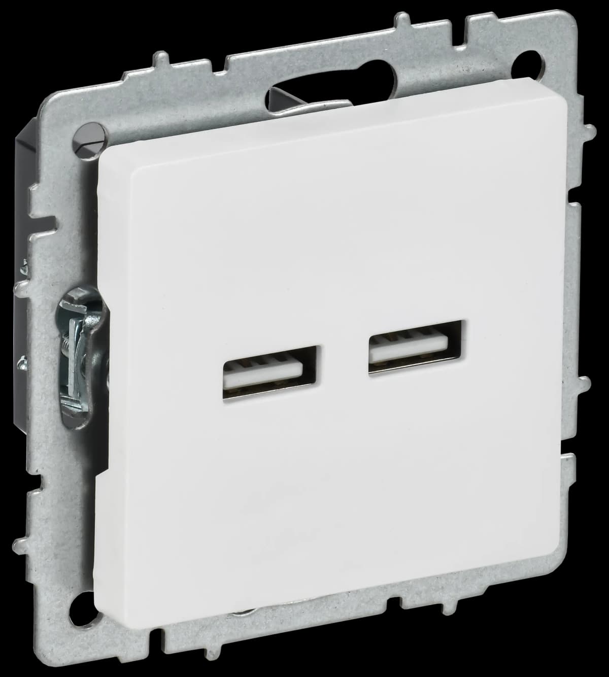 Розетка USB IEK BRITE BR-U21-D31-K91 (белый арктический)
