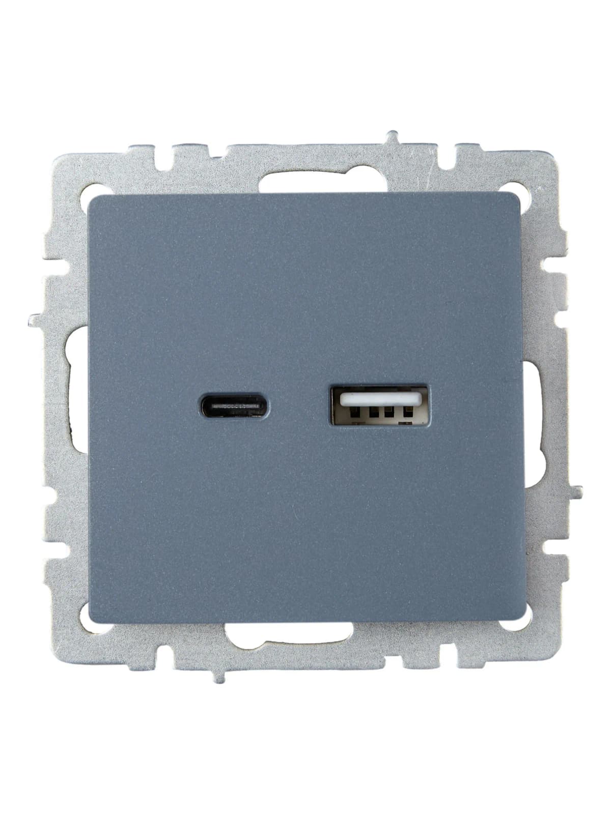Розетка USB IEK BRITE BR-U22-018-K35 (маренго), фото 2