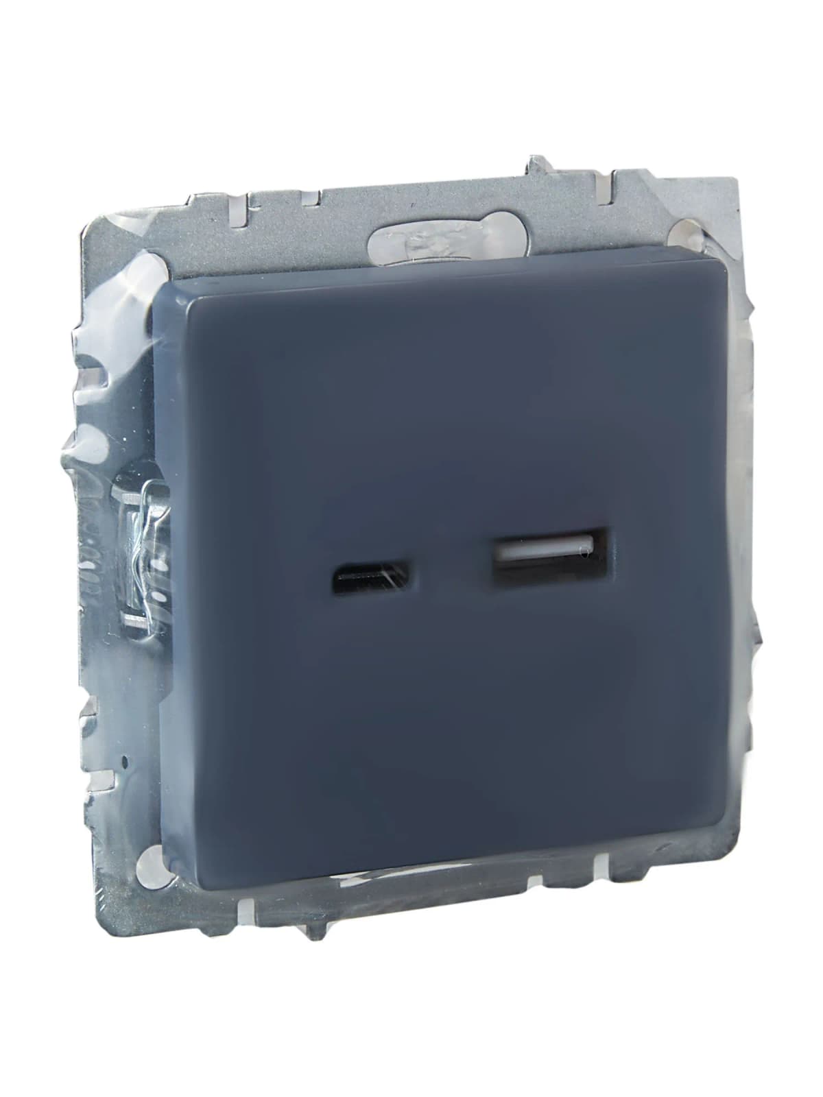 Розетка USB IEK BRITE BR-U22-018-K35 (маренго), фото 3