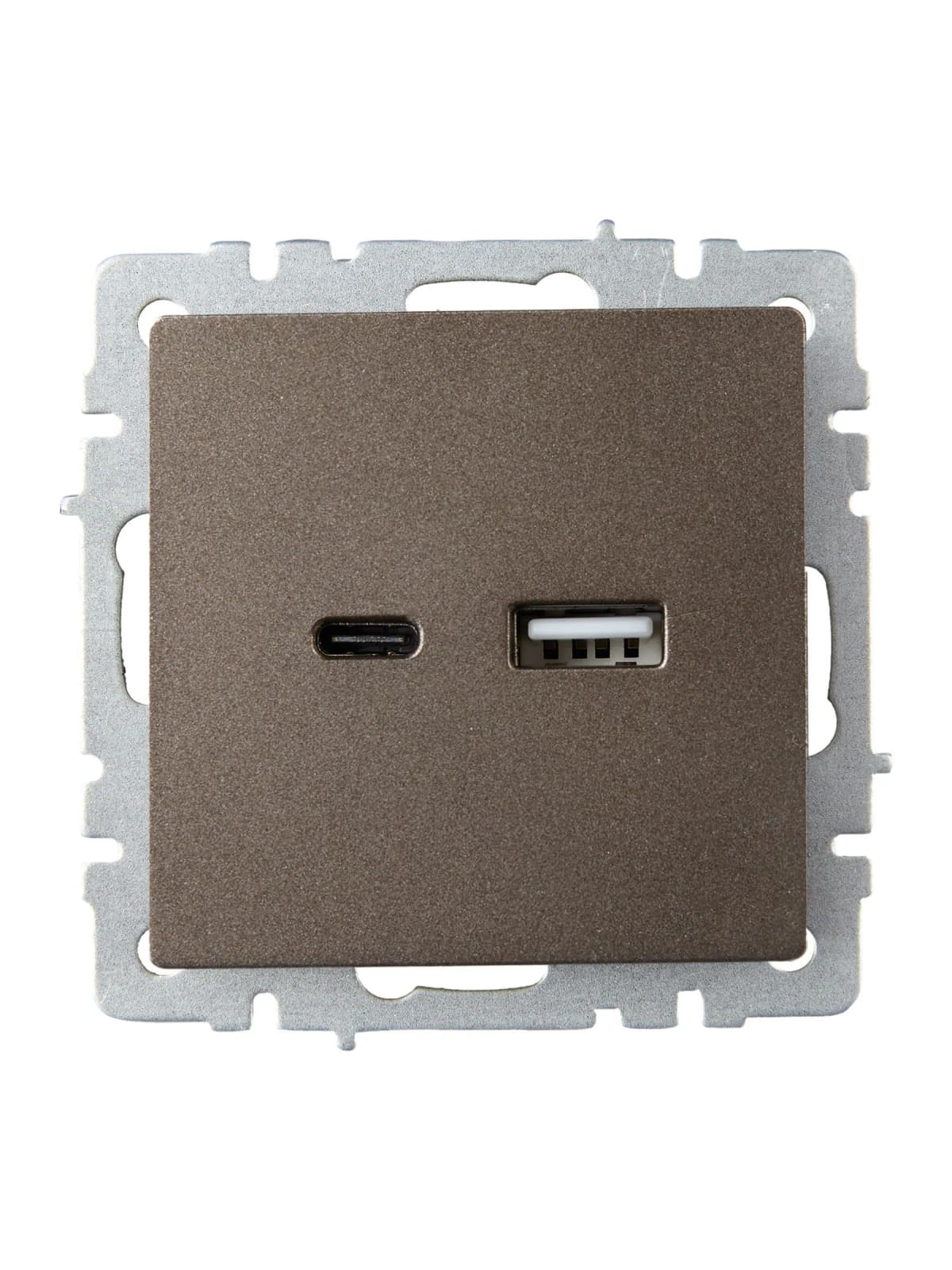 Розетка USB IEK BRITE BR-U22-018-K45 (бронза), фото 2