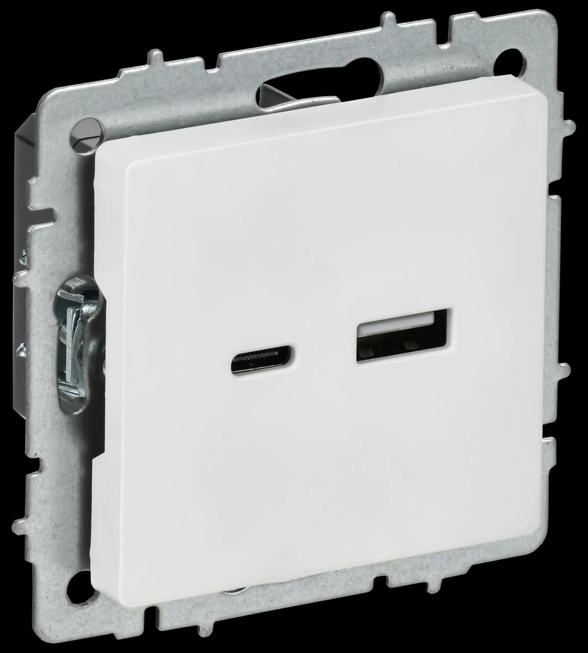 Розетка USB IEK BRITE BR-U22-018-K91 (белый арктический)