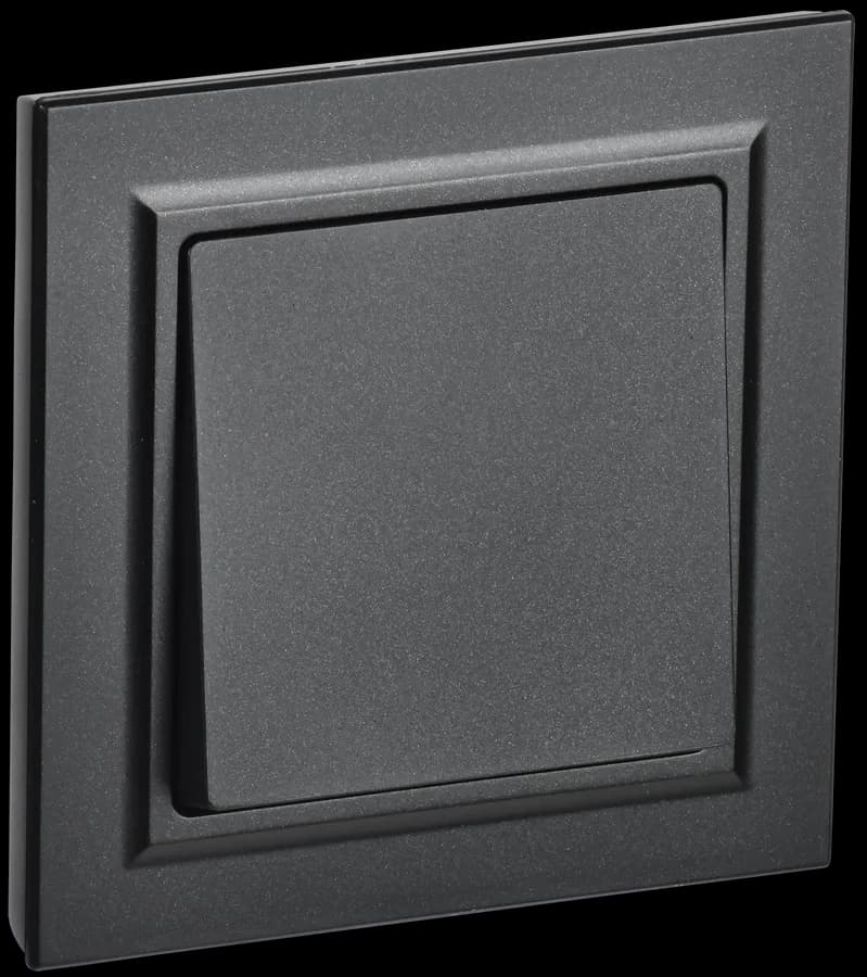 Выключатель 1-клавишный IEK BRITE BR-V10-0-10-K02-F (черный)