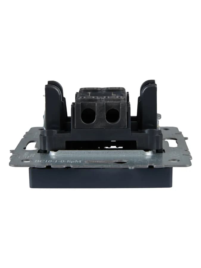 Выключатель 1-клавишный IEK BRITE BR-V10-0-10-K35 (маренго), фото 4