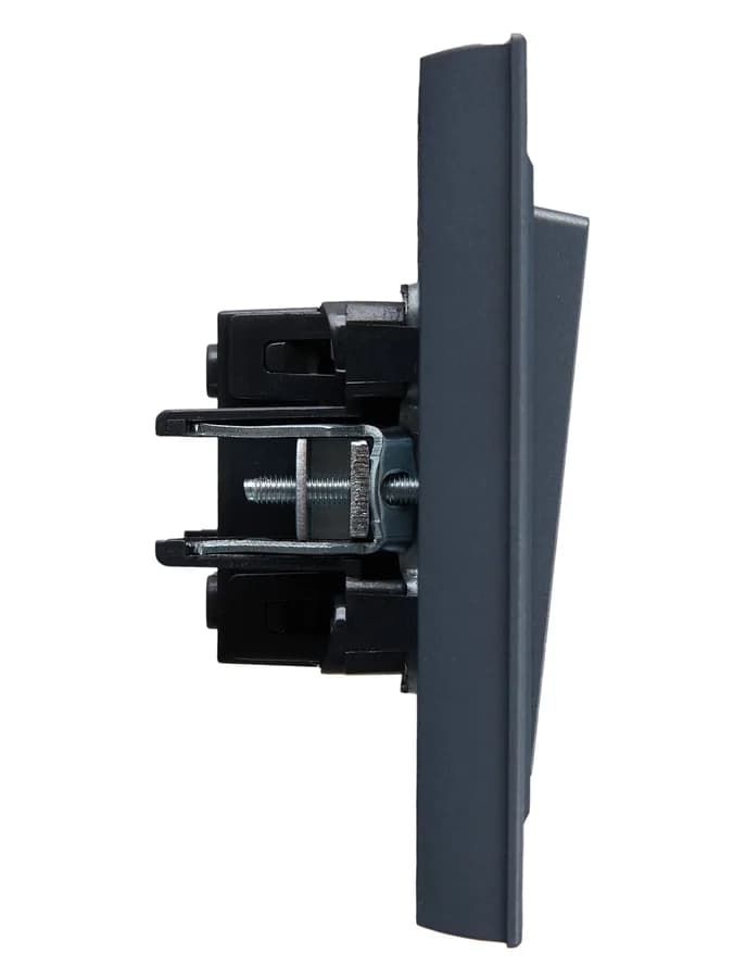 Выключатель 1-клавишный IEK BRITE BR-V10-0-10-K35-F (маренго), фото 4