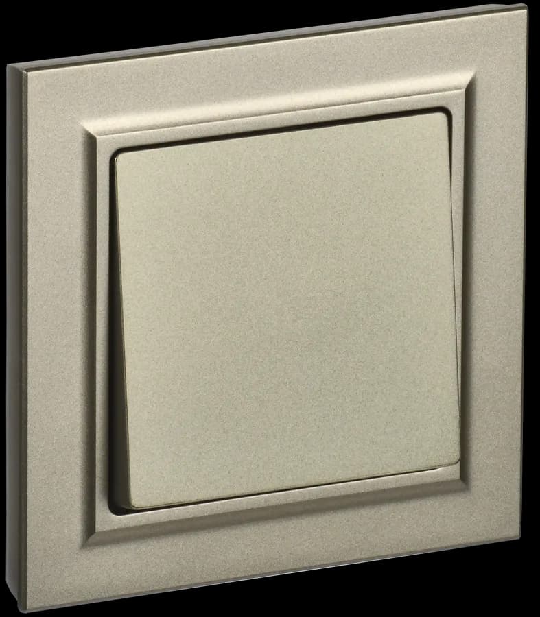 Выключатель 1-клавишный IEK BRITE BR-V10-0-10-K37-F (шампань)