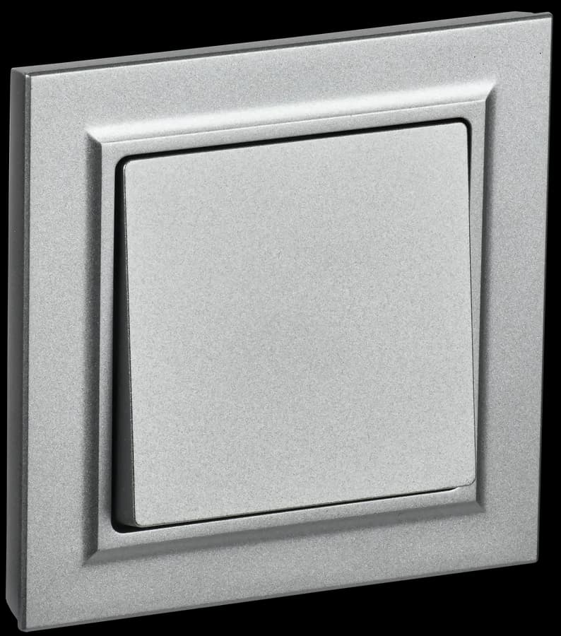 Выключатель 1-клавишный IEK BRITE BR-V10-0-10-K47-F (алюминий)