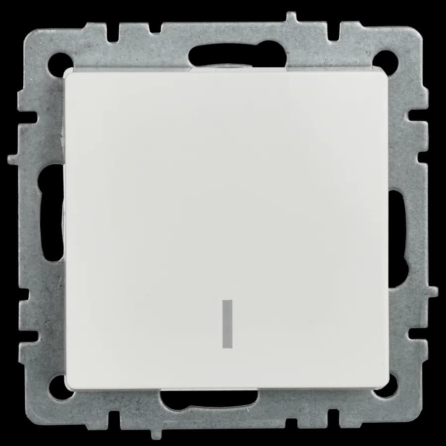 Выключатель 1-клавишный с подсветкой IEK BRITE BR-V10-1-10-K01 (белый), фото 3