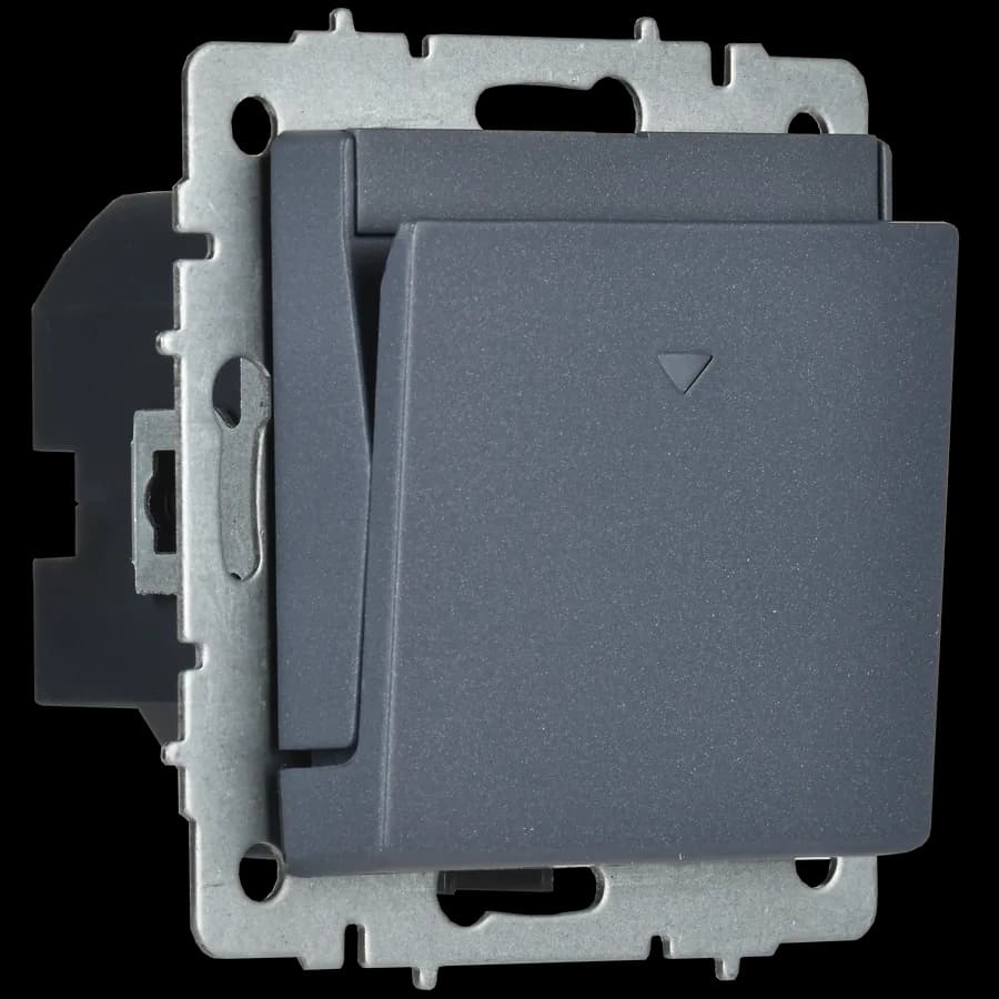Выключатель 1-клавишный IEK BRITE BR-V11-0-10-K35 (маренго), фото 4