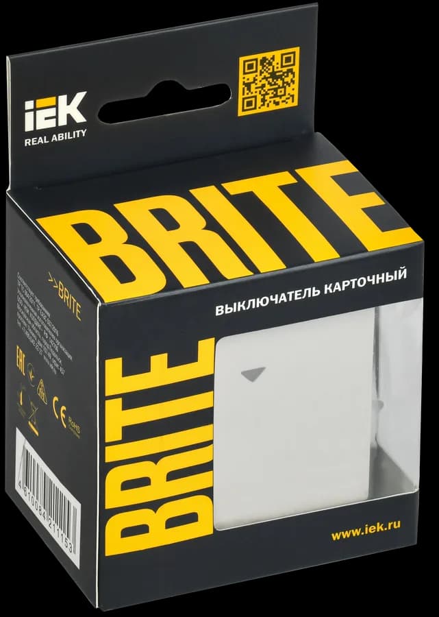 Выключатель 1-клавишный IEK BRITE BR-V11-0-10-K36 (жемчужный), фото 2