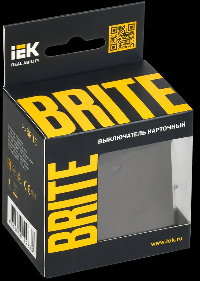 Выключатель 1-клавишный IEK BRITE BR-V11-0-10-K45 (бронза), фото 2