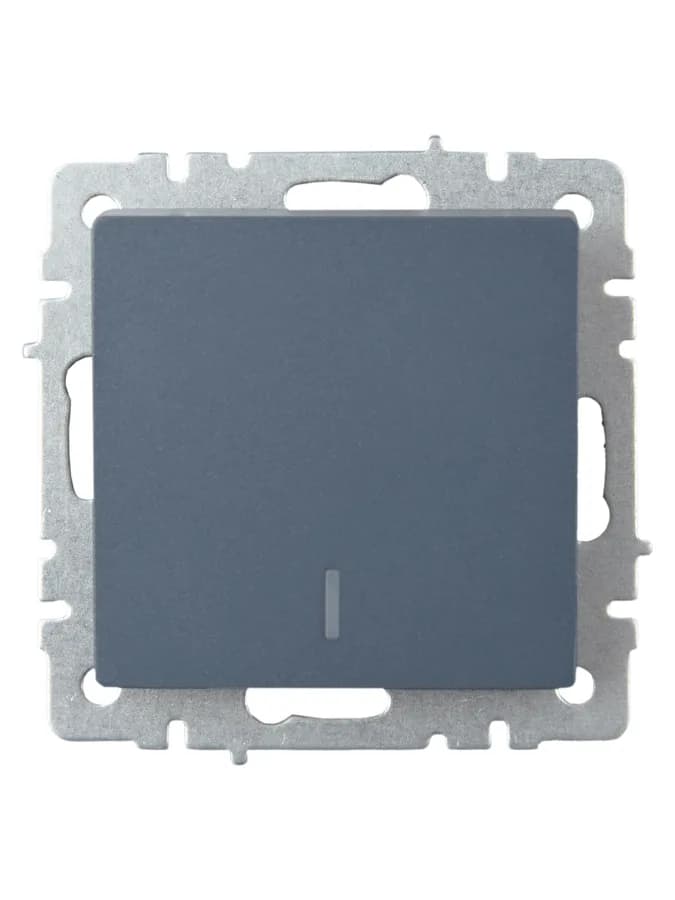 Выключатель 1-клавишный проходной с подсветкой IEK BRITE BR-V12-1-10-K35 (маренго), фото 3