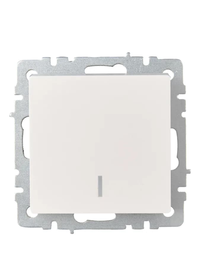 Выключатель 1-клавишный проходной с подсветкой IEK BRITE BR-V12-1-10-K36 (жемчужный), фото 3