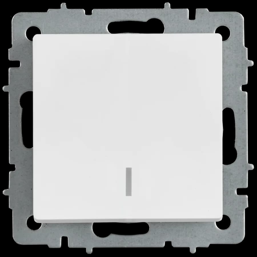 Выключатель 1-клавишный проходной с подсветкой IEK BRITE BR-V12-1-10-K91 (белый арктический), фото 3