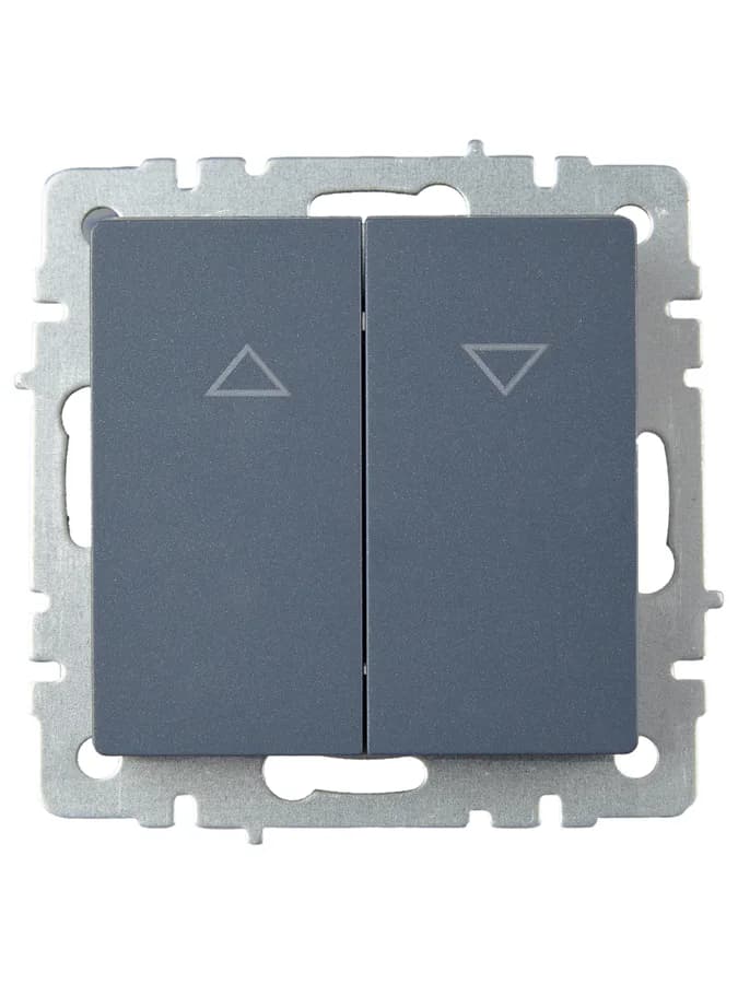 Выключатель 2-клавишный для жалюзи IEK BRITE BR-V15-0-10-K35 (маренго), фото 2