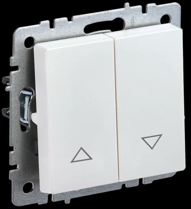 Выключатель 2-клавишный для жалюзи IEK BRITE BR-V15-0-10-K36 (жемчужный)