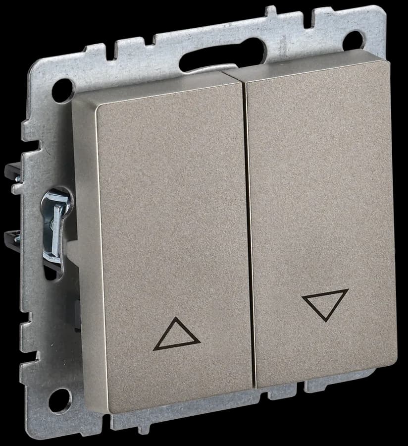 Выключатель 2-клавишный для жалюзи IEK BRITE BR-V15-0-10-K37 (шампань)