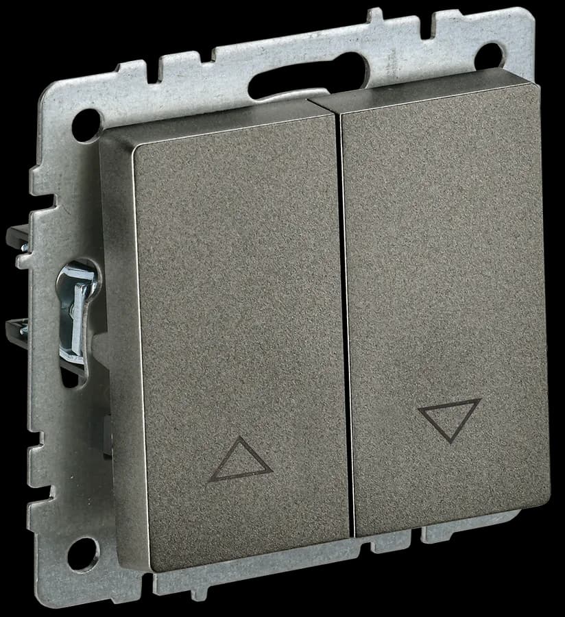 Выключатель 2-клавишный для жалюзи IEK BRITE BR-V15-0-10-K45 (бронза)