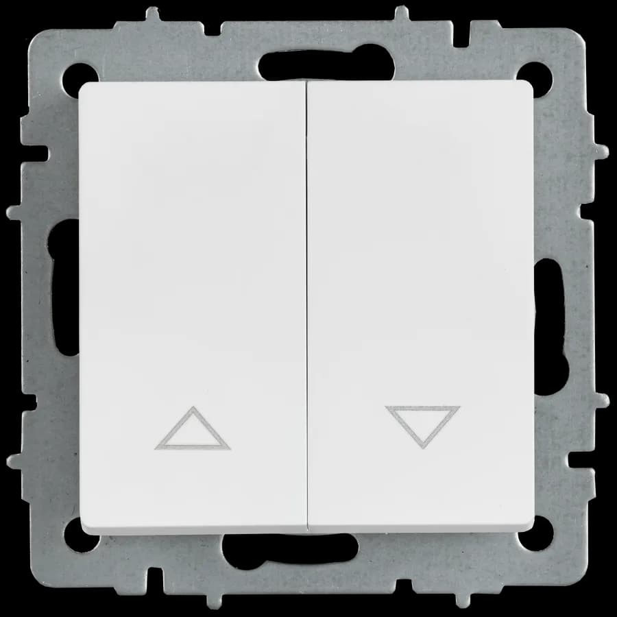 Выключатель 1-клавишный для жалюзи IEK BRITE BR-V15-0-10-K91 (белый арктический), фото 3
