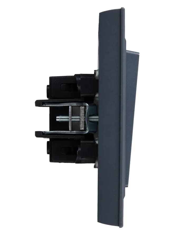 Выключатель 2-клавишный IEK BRITE BR-V20-0-10-K35-F (маренго), фото 4