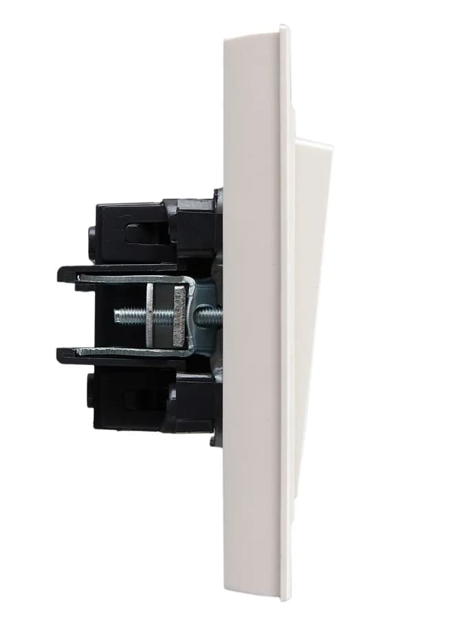 Выключатель 2-клавишный IEK BRITE BR-V20-0-10-K36-F (жемчужный), фото 4
