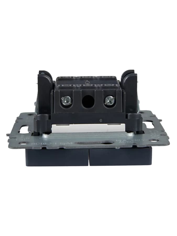 Выключатель 2-клавишный с подсветкой IEK BRITE BR-V20-1-10-K35 (маренго), фото 4
