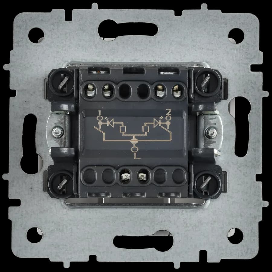 Выключатель 2-клавишный с подсветкой IEK BRITE BR-V20-1-10-K91 (белый арктический), фото 4