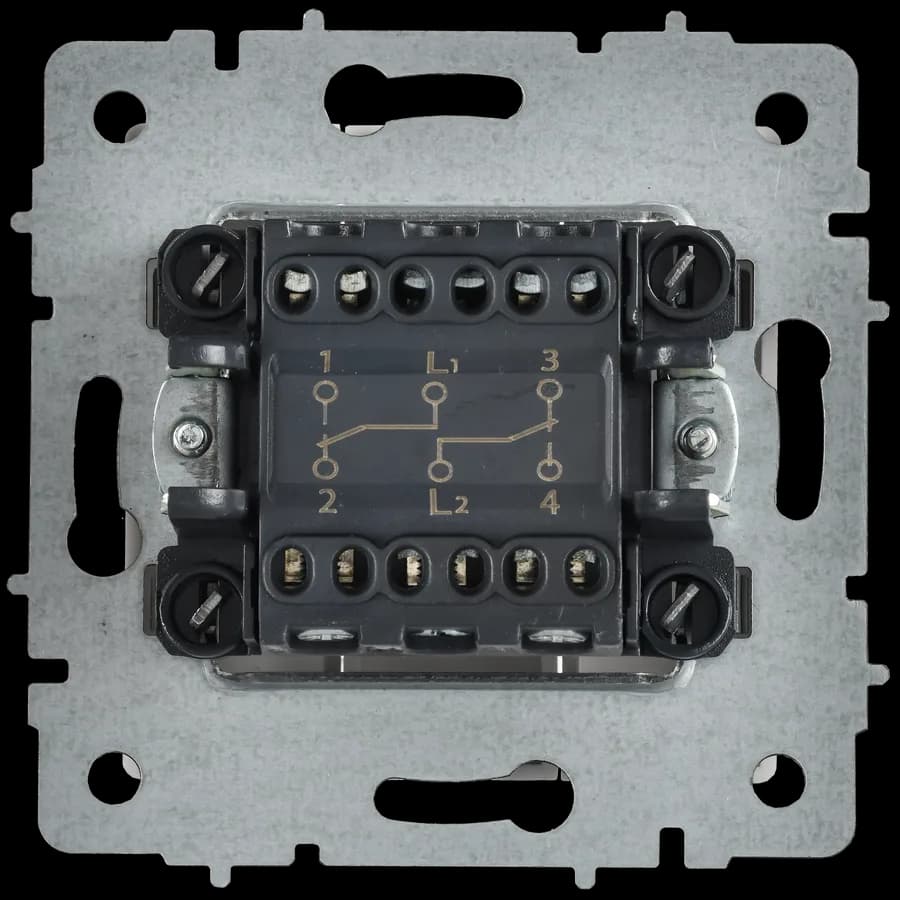 Выключатель 2-клавишный проходной IEK BRITE BR-V22-0-10-K91 (белый арктический), фото 4