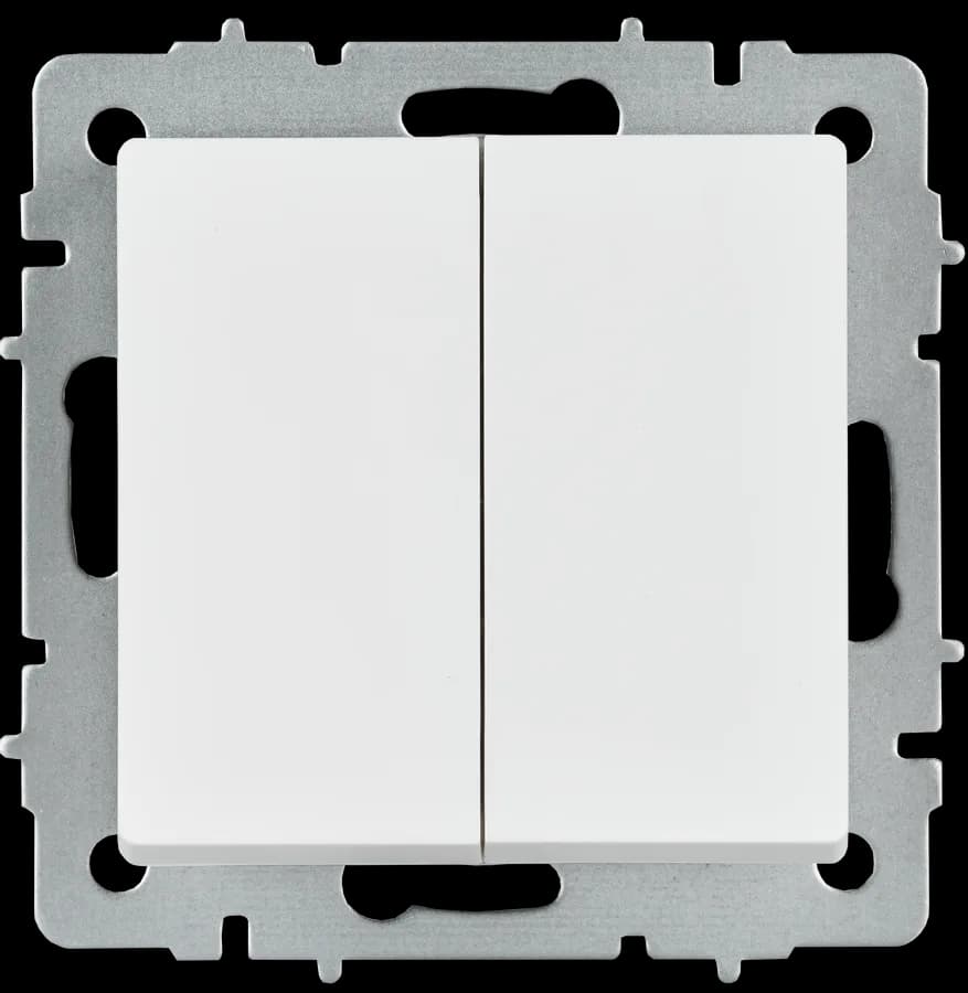 Выключатель 2-клавишный перекрестный IEK BRITE BR-V23-0-10-K91 (белый арктический), фото 3