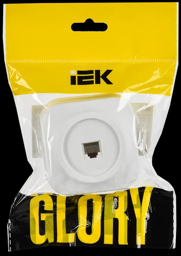 Розетка компьютерная IEK GLORY EKH10-K01M (белый), фото 2