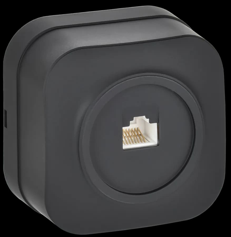 Розетка компьютерная IEK GLORY EKH10-K02M (черный)