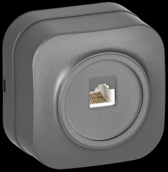 Розетка компьютерная IEK GLORY EKH10-K46M (сталь)